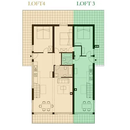 Loft-Beach-Apartments Ratko Novi Vinodolski Pokoj fotografie